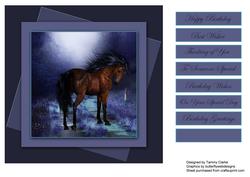 Beautiful Horse Card Topper 2