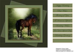 Beautiful Horse Card Topper 4