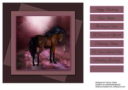 Beautiful Horse Card Topper 5