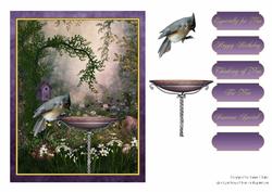 'a Quick Stop' Bird Card Topper