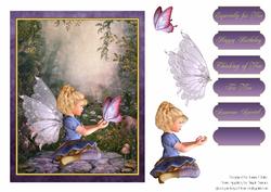 Flying Friends Fairy Card Topper