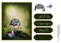 'playing with a New Friend' Card Topper