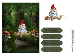 Fishing Gnome Fathers Day Card