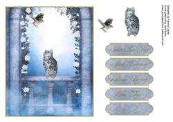 Cute Kitten Card Topper 1