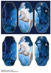 Beautiful Blue Horse Card Topper