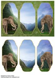 Beautiful Elephants Card Topper