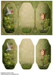 'flying Home' Bird Card Topper