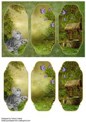 'sweet Games' Kitten Card Topper