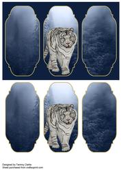 Beautiful White Tiger Card Topper
