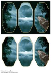 Howling Wolf Card Topper