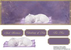 Gorgeous Sleeping Kitten Card Topper