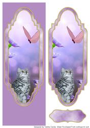 Beautiful Long Kitten Card Topper