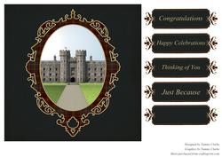Simple Tartan Castle Card Topper