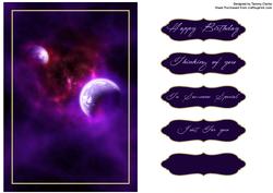 Beautiful Purple Space Card