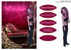 Monster Girl Birthday Topper