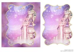 'sparkle Princess Castle' Card Topper