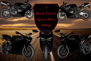 5 Black Ducati Sports Bikes