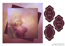 Soft and Simple Iris Card Topper