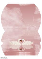 Beautiful Swans Pillow Box
