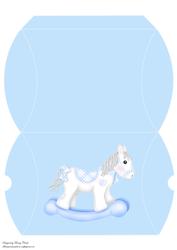 Blue Rocking Horse Pillow Box