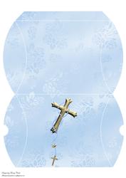 Blue Rosary Pillow Box