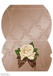 Chocolate Rose Pillow Box