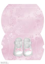 Baby Girl Pink Shoes Pillow Box