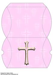 Little Girl's Christening Cross Pillow Box