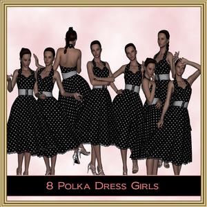 8 Polka Dot Dress Girls