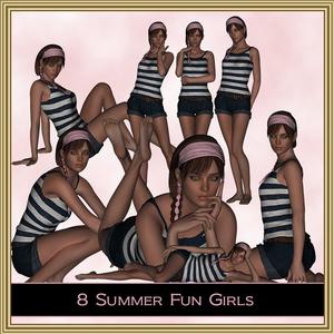 8 Summer Fun Girl Posers