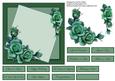 Elegant Dark Green Rose Card Topper