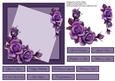 Elegant Dark Purple Rose Card Topper