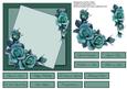 Elegant Dark Teal Roses Card Topper