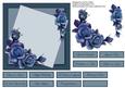 Elegant Midnight Blue Rose Card Topper