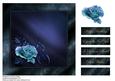 Blue Night Time Rose Card Topper
