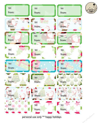 Santa Gift Labels