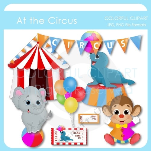 At the Circus Clipart Set