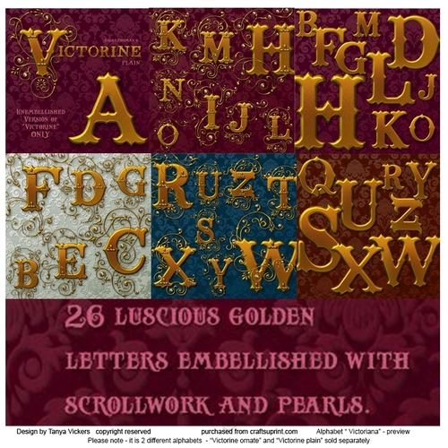 Victorine plain alphabet