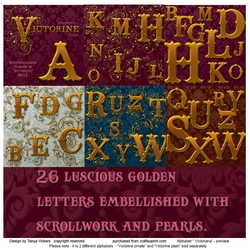 Victorine plain alphabet