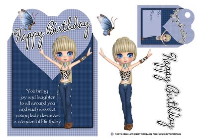 Little Girl Birthday Card