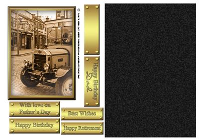 Vintage Bus Photograph Card