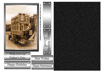 Vintage Buss Greeting Card Male