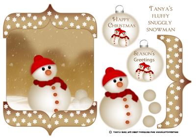 Modern Snowman Christmas Bracket Card