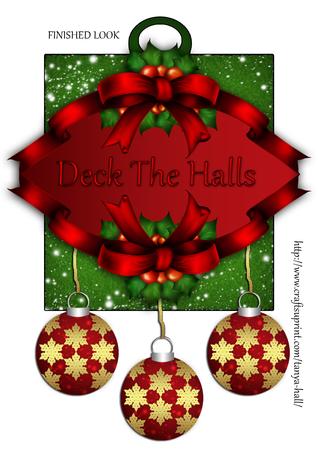 Deck the Halls, Christmas Decoration Card