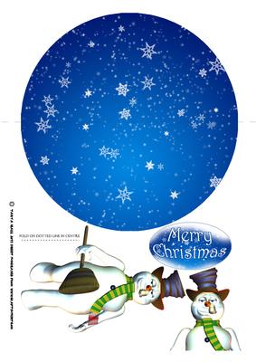 Snowman Wobble Greeting Card