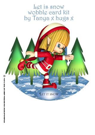 Elf Christmas Card Wobble Kit