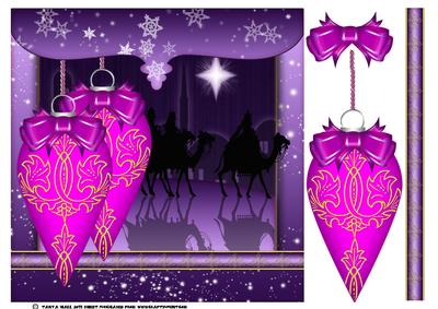 Purple Three Wise Men and Decorations