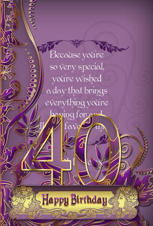 Aged Birthday Card Kit, Png Format