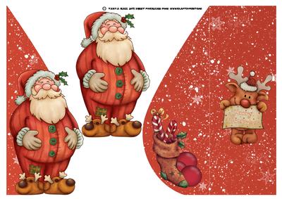 Jolly Santa Teardrop Greeting Card