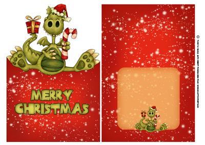 Cute and Fun Dragon Christmas Card